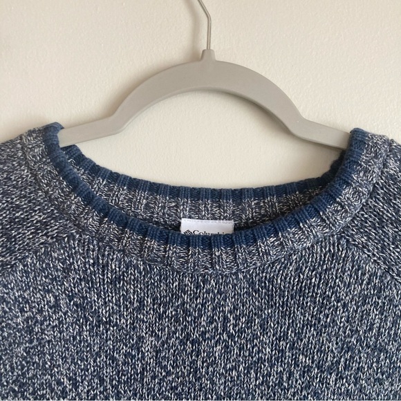 Men’s Columbia Blue Heathered Knit Crew Neck Sweater XXL - Picture 4 of 9